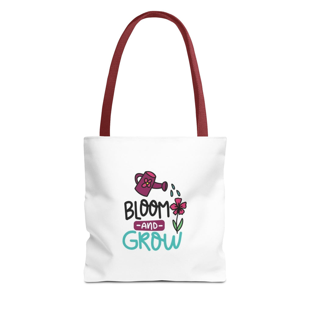 Floral Motivational Tote Bag, Gardening Gift, Eco-Friendly Market Bag, Reusable Shopping Tote, Inspirational Quotes Accessory