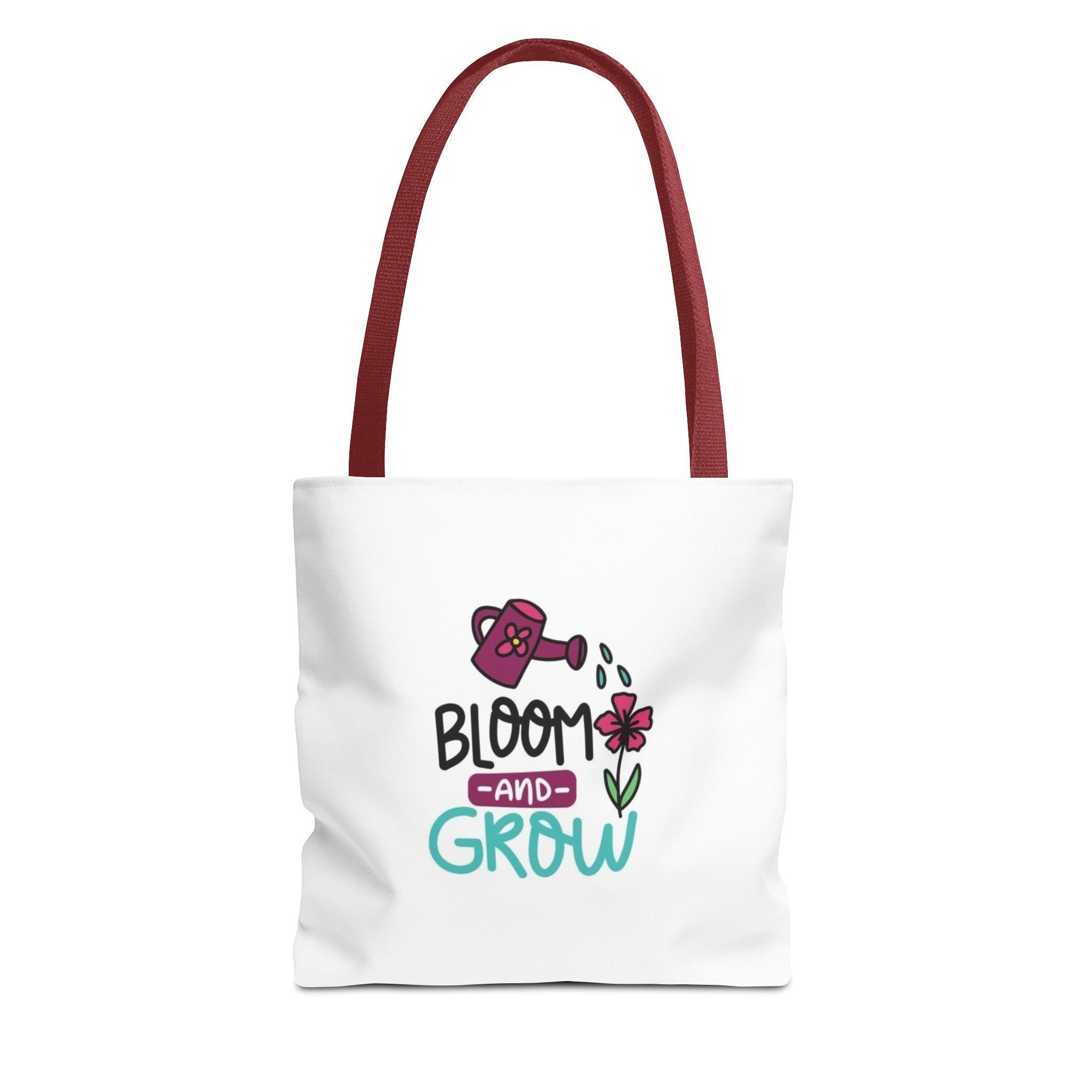 Floral Motivational Tote Bag, Gardening Gift, Eco-Friendly Market Bag, Reusable Shopping Tote, Inspirational Quotes Accessory