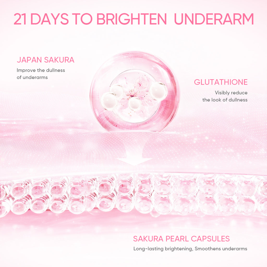 GMEELAN Sakura Underarm Whitening Cream Glutathione 30g 5X Ceramide Body Lotion Pearl Moisturizer