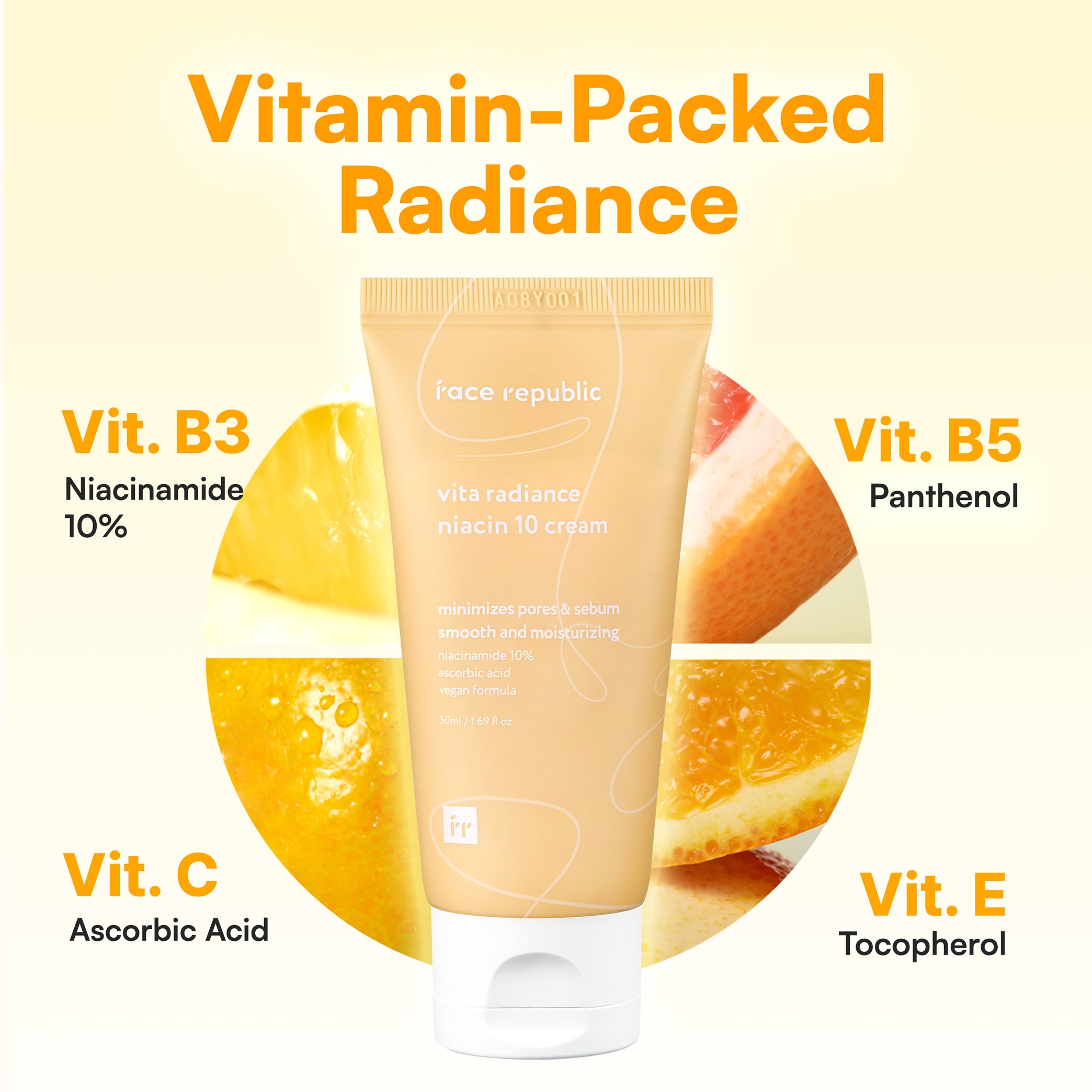 Face Republic Vita Radiance Niacin 10 Cream 50mL [Dull Skin, Brightening/Niacinamide 10%, Vegan] | Clean Kbeauty Skincare