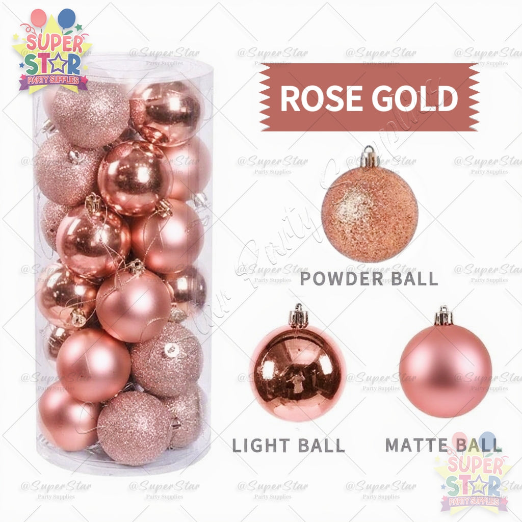 3/4/6/8CM Christmas ball decorations Christmas tree shatterproof Christmas tree decoration hanging ball suitable for festive weddings party decorations christmas balls big size decoration for home xmass decoration