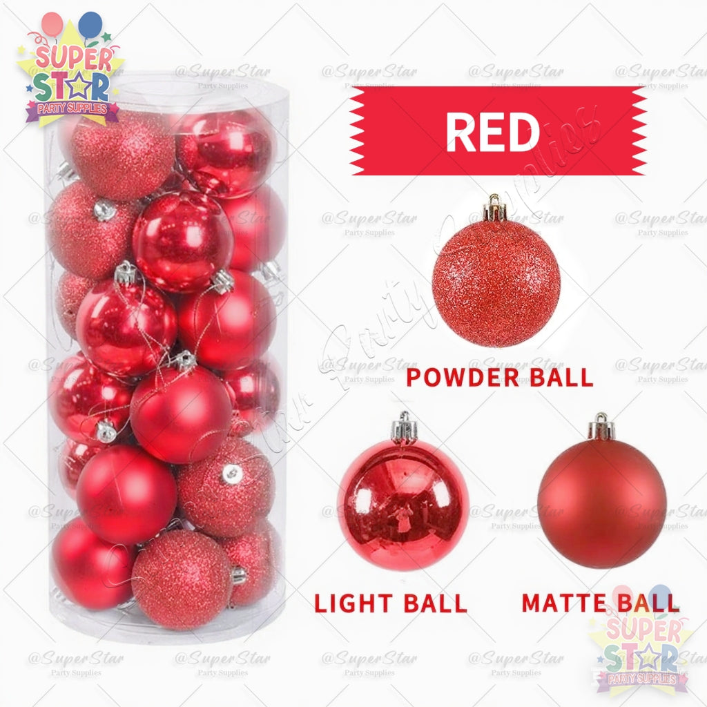 3/4/6/8CM Christmas ball decorations Christmas tree shatterproof Christmas tree decoration hanging ball suitable for festive weddings party decorations christmas balls big size decoration for home xmass decoration