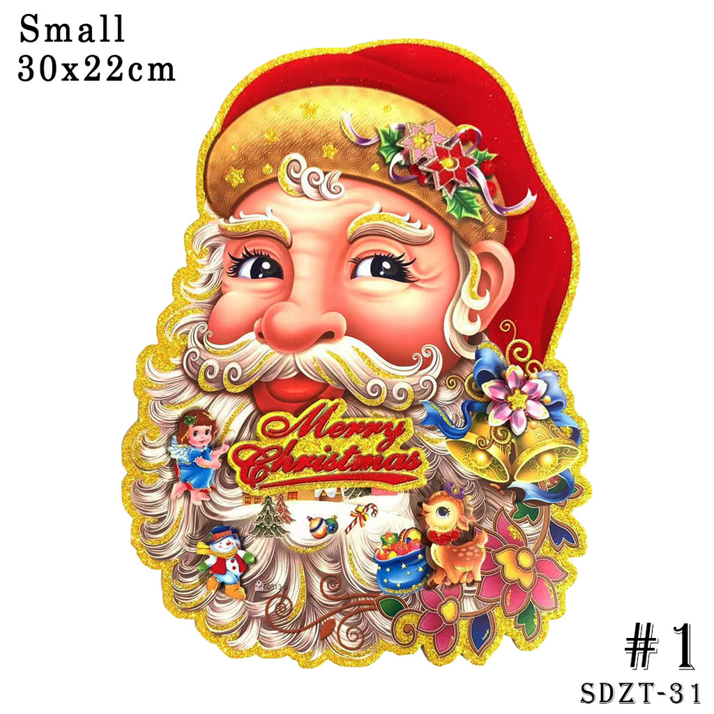 3D window/wall/door/front door hanging decor, Christmas banners,hanging, christmas decorations, santa claus,Christmas Party, DIY