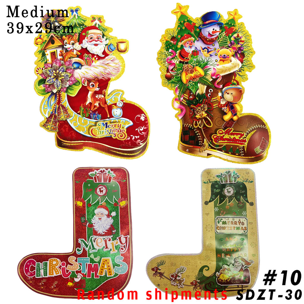 3D window/wall/door/front door hanging decor, Christmas banners,hanging, christmas decorations, santa claus,Christmas Party, DIY