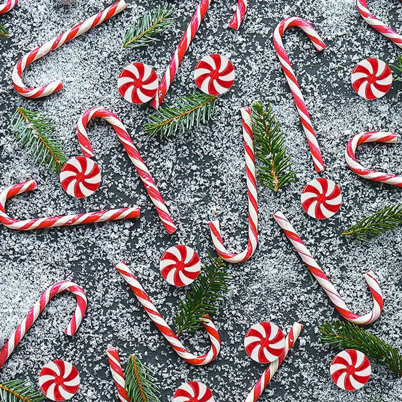 20pcs Red White Christmas Candy Cane Pendant Peppermint Pinwheel Candy Xmas Tree Hanging Christmas Ornaments Christmas Tree Decor Christmas Decorations For Home 2025