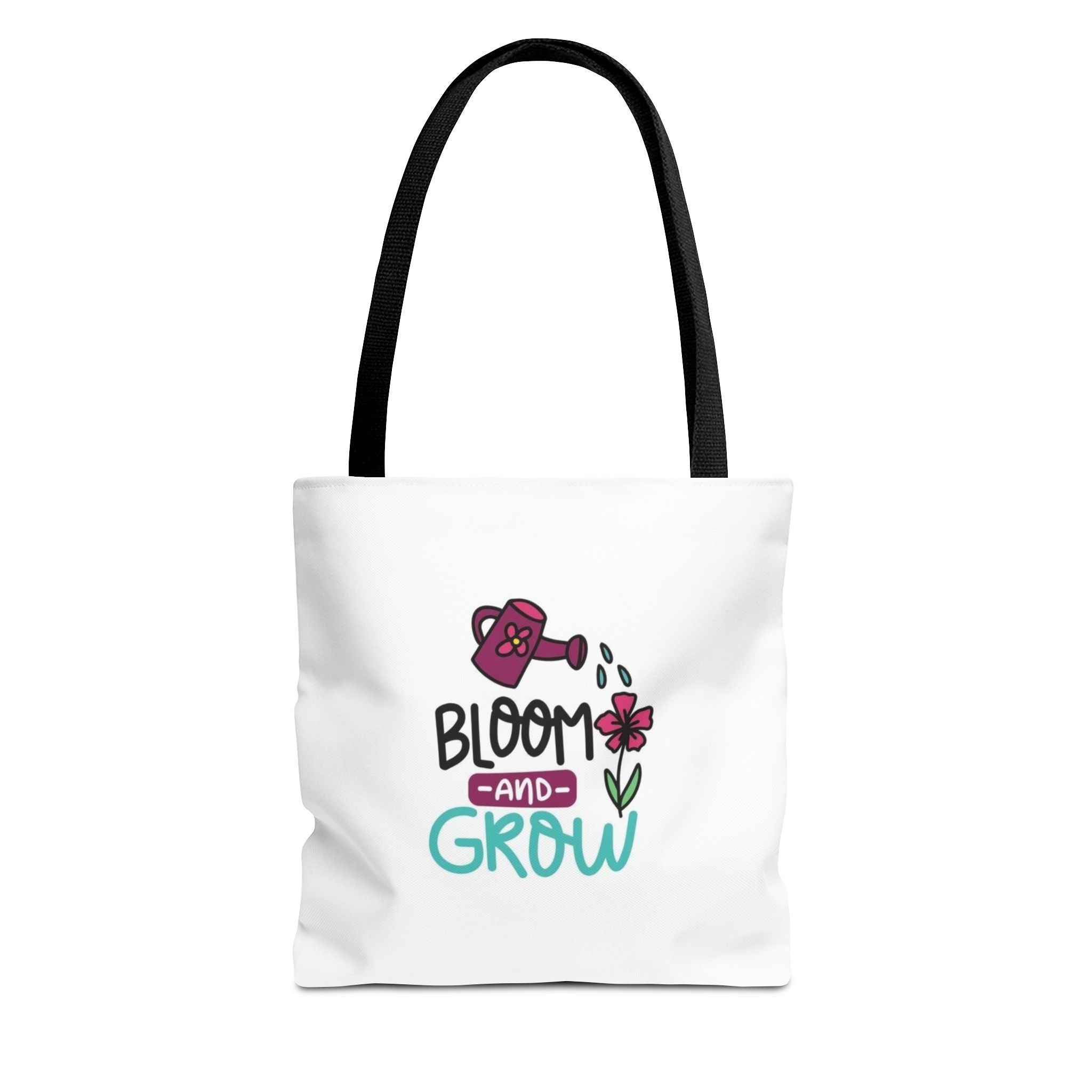 Floral Motivational Tote Bag, Gardening Gift, Eco-Friendly Market Bag, Reusable Shopping Tote, Inspirational Quotes Accessory