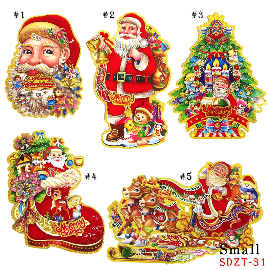 3D window/wall/door/front door hanging decor, Christmas banners,hanging, christmas decorations, santa claus,Christmas Party, DIY