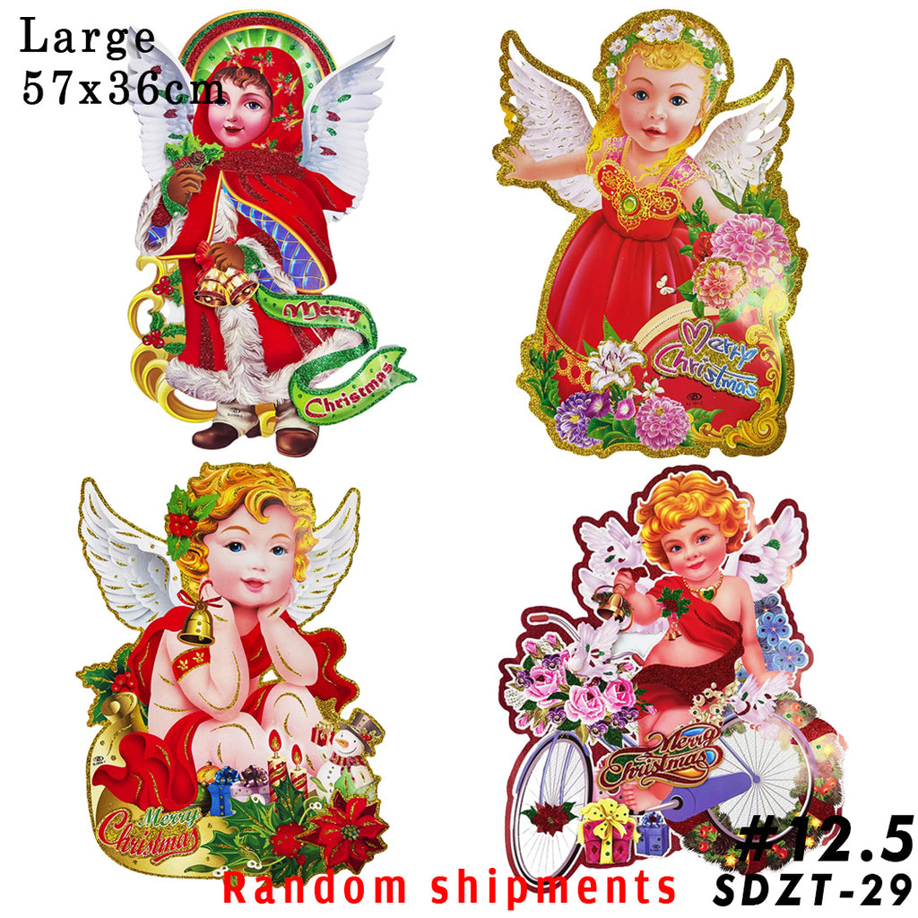 3D window/wall/door/front door hanging decor, Christmas banners,hanging, christmas decorations, santa claus,Christmas Party, DIY