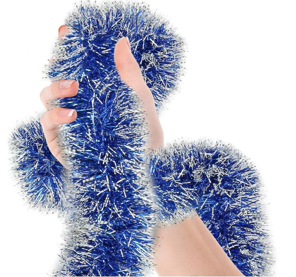 2M Christmas Garland Home Party Wall Door Decor Xmas Tree Ornaments Tinsel Strips with Bowknot Party