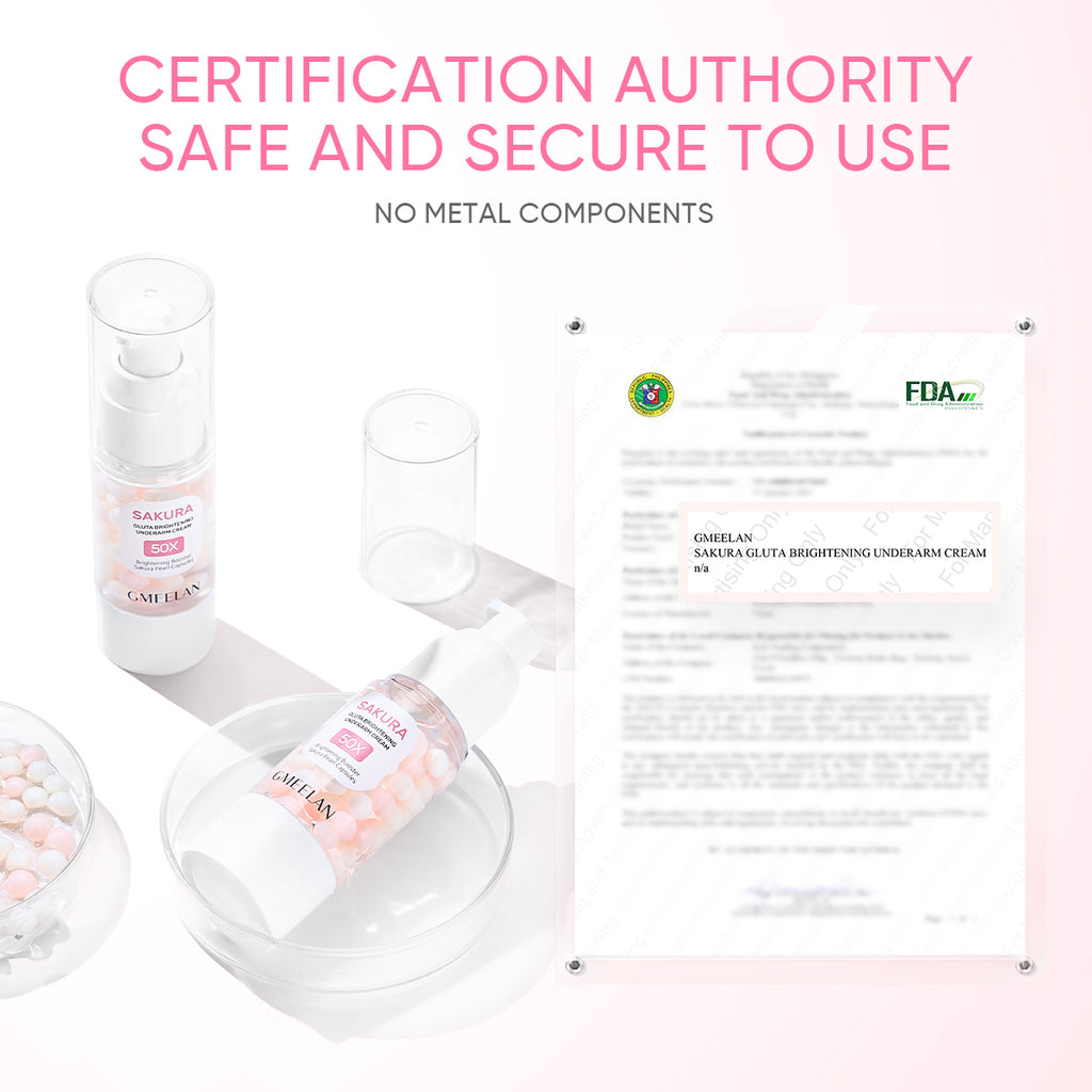 GMEELAN Sakura Underarm Whitening Cream Glutathione 30g 5X Ceramide Body Lotion Pearl Moisturizer