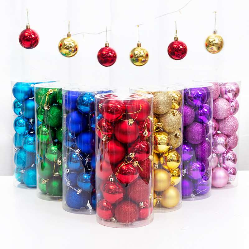 3/4/6/8CM Christmas ball decorations Christmas tree shatterproof Christmas tree decoration hanging ball suitable for festive weddings party decorations christmas balls big size decoration for home xmass decoration