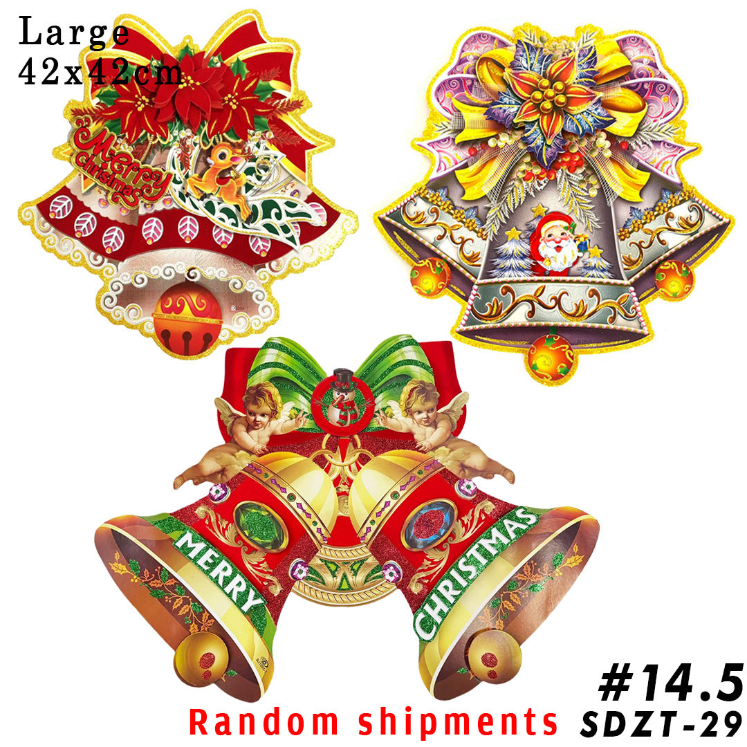 3D window/wall/door/front door hanging decor, Christmas banners,hanging, christmas decorations, santa claus,Christmas Party, DIY