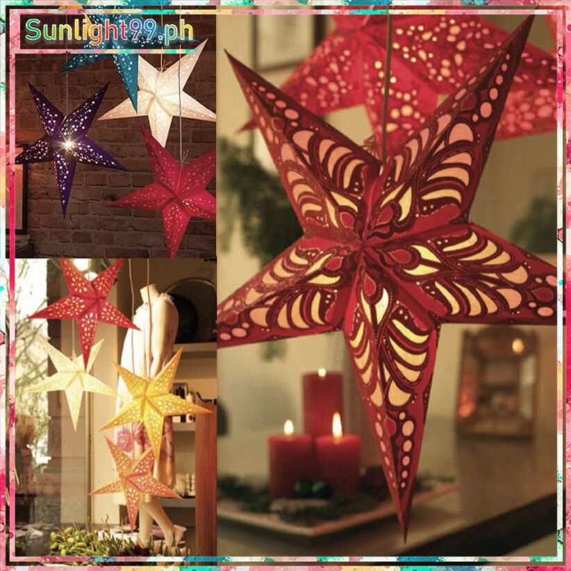 Sunlight Lanterns Decoration,Christmas Star Parol Lantern Pampanga Big with lights, Paper Star Lantern Lights,Star for Christmas Tree,Xmas Lights,Star Shaped Ornament for Christmas Decorations,Christmas Lanterns with Light,Christmas Lanterns Parol Sale