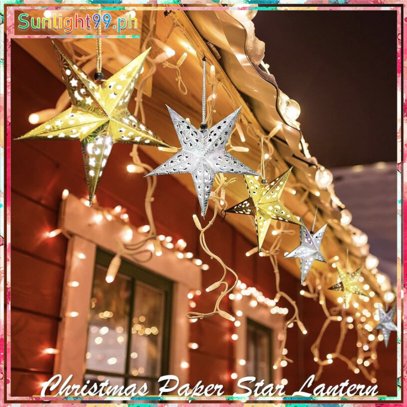 Sunlight Lanterns Decoration,Christmas Star Parol Lantern Pampanga Big with lights, Paper Star Lantern Lights,Star for Christmas Tree,Xmas Lights,Star Shaped Ornament for Christmas Decorations,Christmas Lanterns with Light,Christmas Lanterns Parol Sale