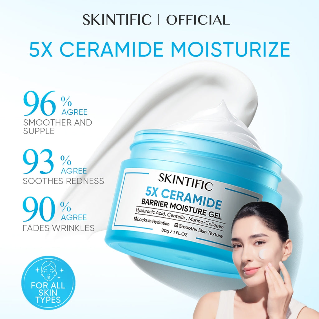 【TOP&HOT】SKINTIFIC OFFICIAL 5X Ceramide Skin Barrier Repair Moisture Gel Moisturizer Cream Face Moisturiser Day Cream