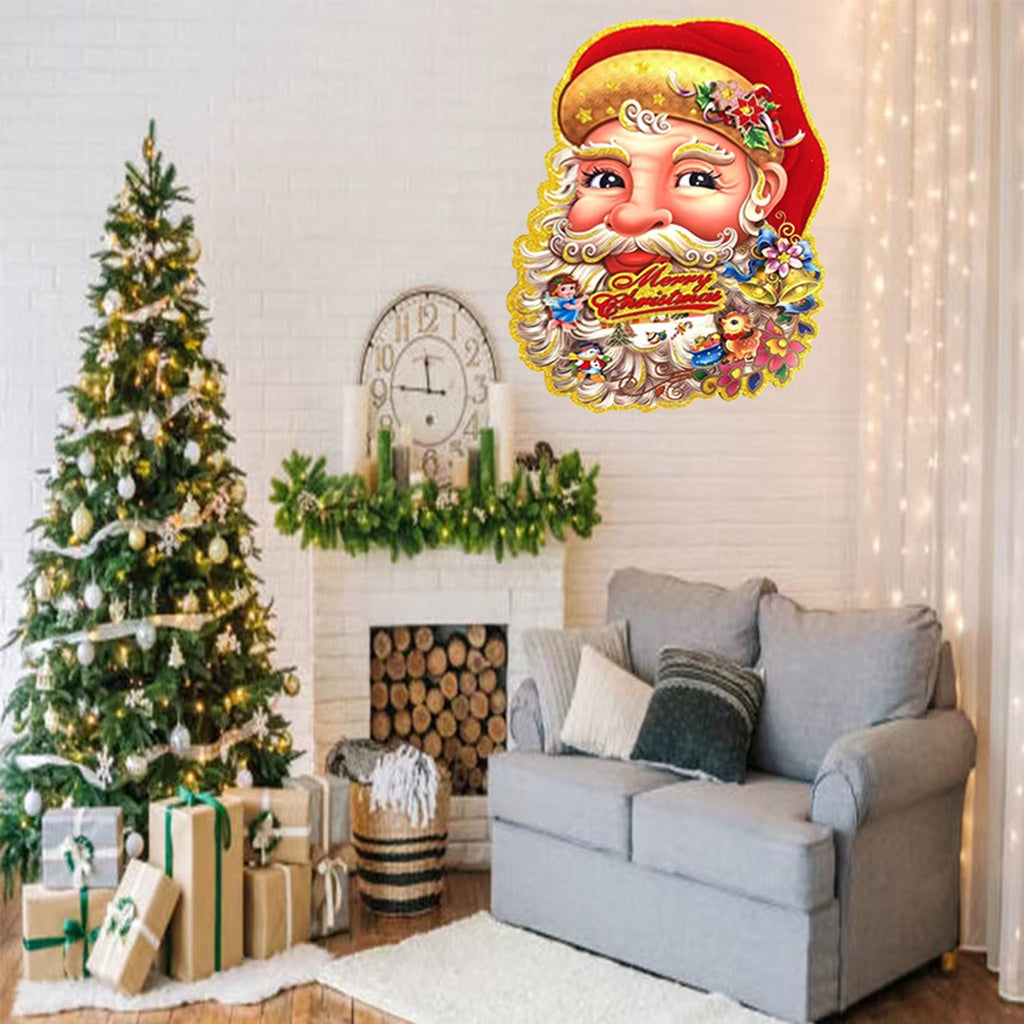 3D window/wall/door/front door hanging decor, Christmas banners,hanging, christmas decorations, santa claus,Christmas Party, DIY