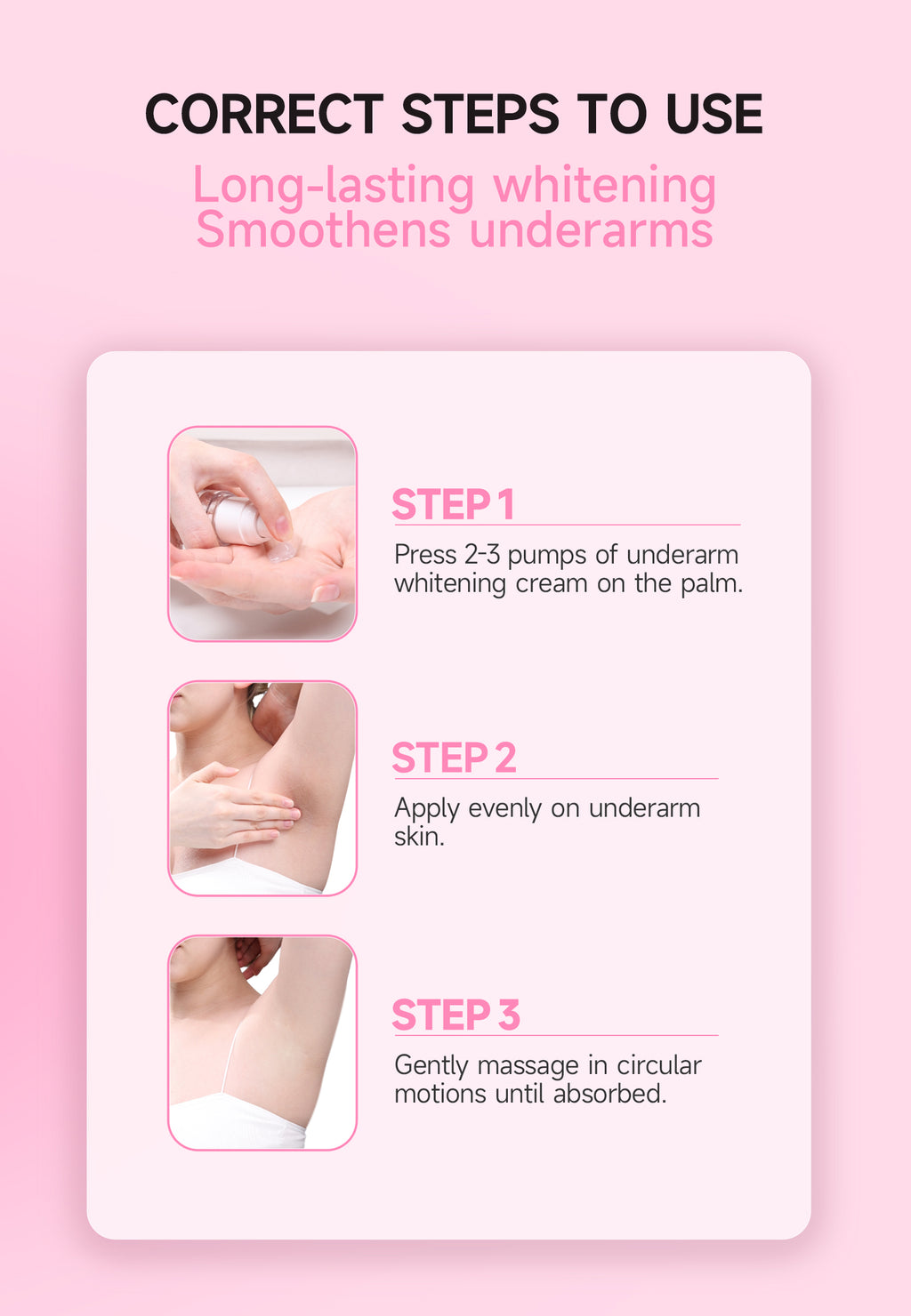GMEELAN Sakura Underarm Whitening Cream Glutathione 30g 5X Ceramide Body Lotion Pearl Moisturizer