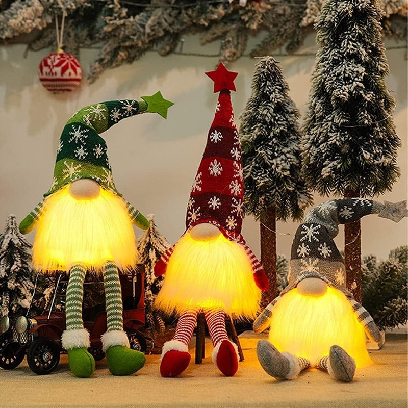Glowing Gnome Christmas Faceless Doll Merry Christmas Home Decoration Children Gift Christmas Santa Doll With Light