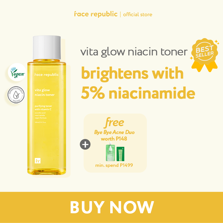 Face Republic Vita Glow Niacin Toner 160mL [Dull Skin, Brightening / Niacinamide 5%] Vegan | Clean Kbeauty Skincare