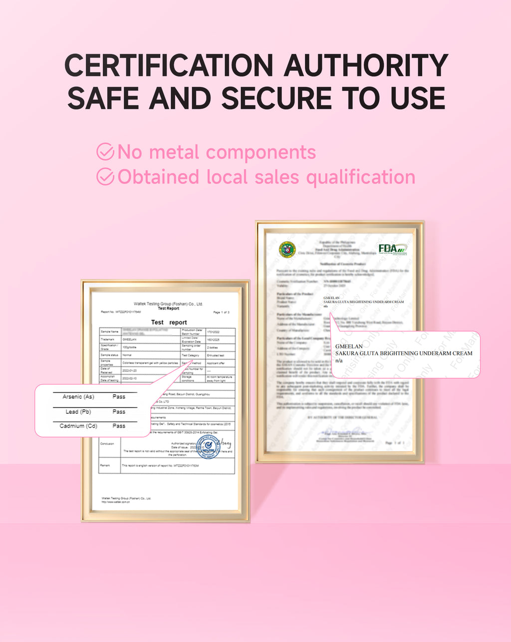 GMEELAN Sakura Underarm Whitening Cream Glutathione 30g 5X Ceramide Body Lotion Pearl Moisturizer