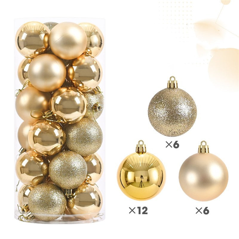 [READY STOCK] COD 50Pcs Set Classic Christmas Tree Balls Ornaments 4cm Electroplated & Painted Balls for Tree Decoration