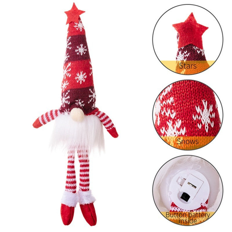 Glowing Gnome Christmas Faceless Doll Merry Christmas Home Decoration Children Gift Christmas Santa Doll With Light