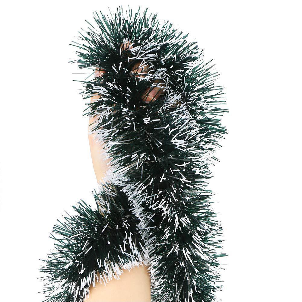 2M Christmas Garland Home Party Wall Door Decor Xmas Tree Ornaments Tinsel Strips with Bowknot Party