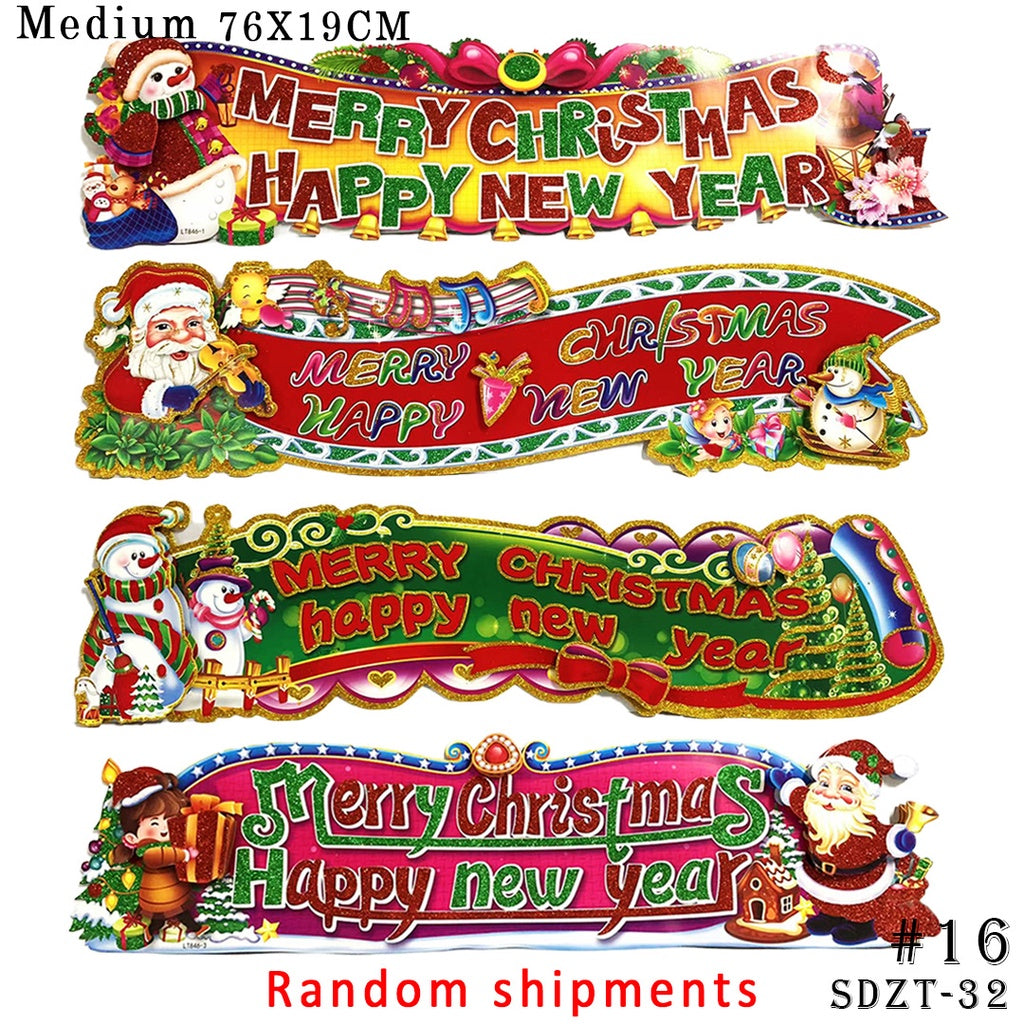 3D window/wall/door/front door hanging decor, Christmas banners,hanging, christmas decorations, santa claus,Christmas Party, DIY