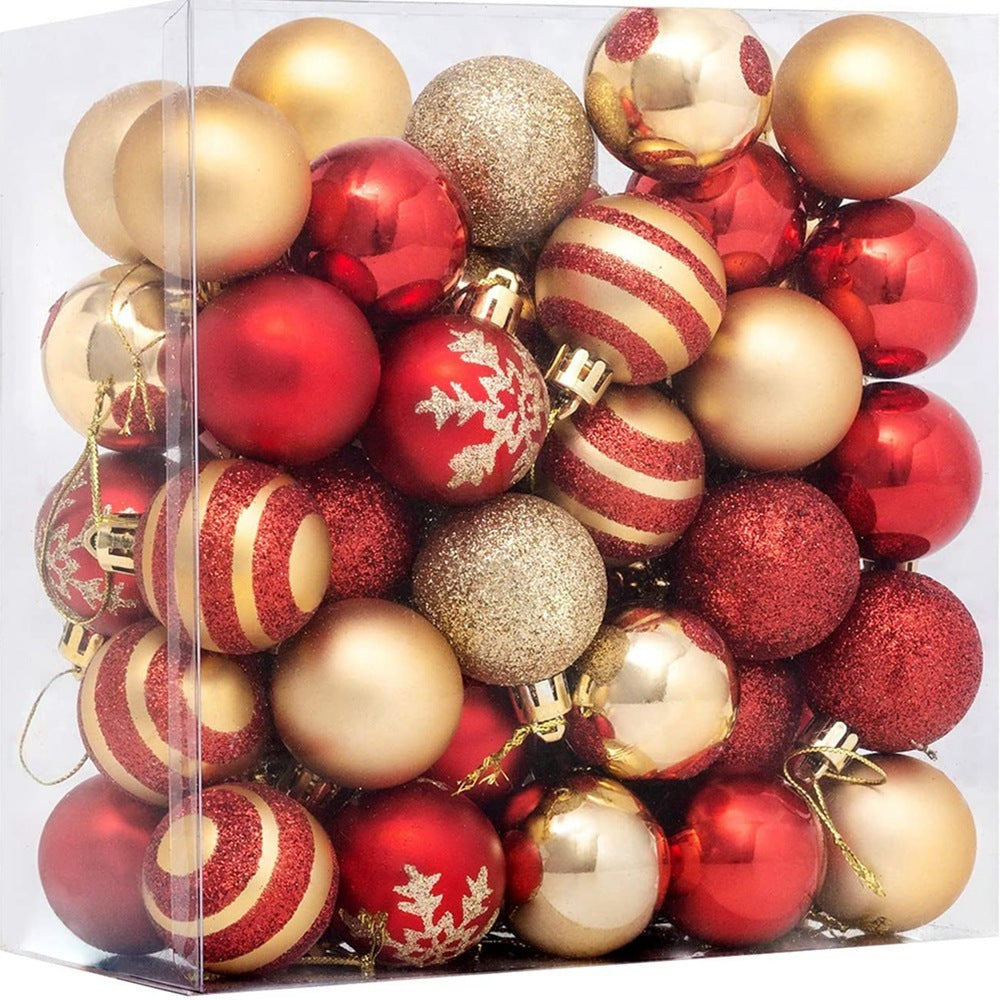 [READY STOCK] 50Pcs Christmas Tree Decorations Balls Bauble Xmas Party Hanging Ball Ornaments Christmas for Home New Year Gift