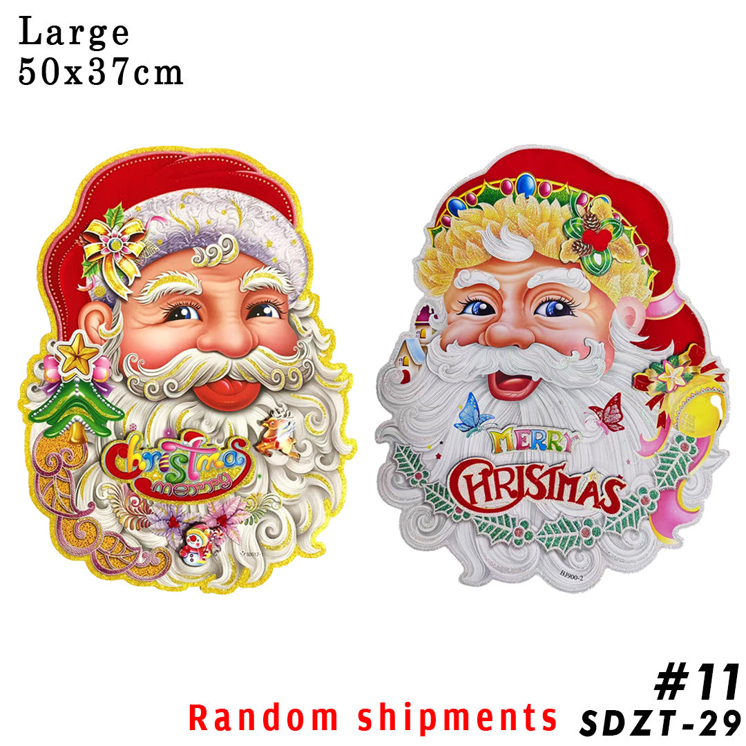 3D window/wall/door/front door hanging decor, Christmas banners,hanging, christmas decorations, santa claus,Christmas Party, DIY
