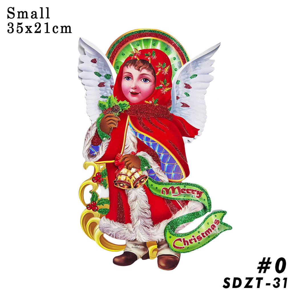 3D window/wall/door/front door hanging decor, Christmas banners,hanging, christmas decorations, santa claus,Christmas Party, DIY