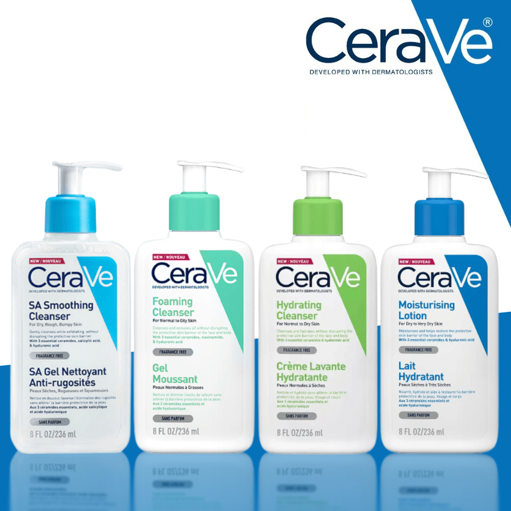 CeraVe Facial Cleanser SA Smoothing Moisturising Lotion Hydrating Foaming Cleanserl 2% Salicylic Acid|Moisturising 236ml
