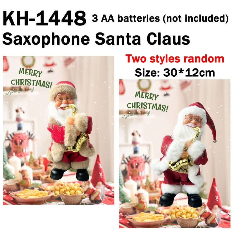 METECH Santa Claus Climbing Ladder Doll Christmas Decoration Plush Doll Toy for Christmas Gift Toy