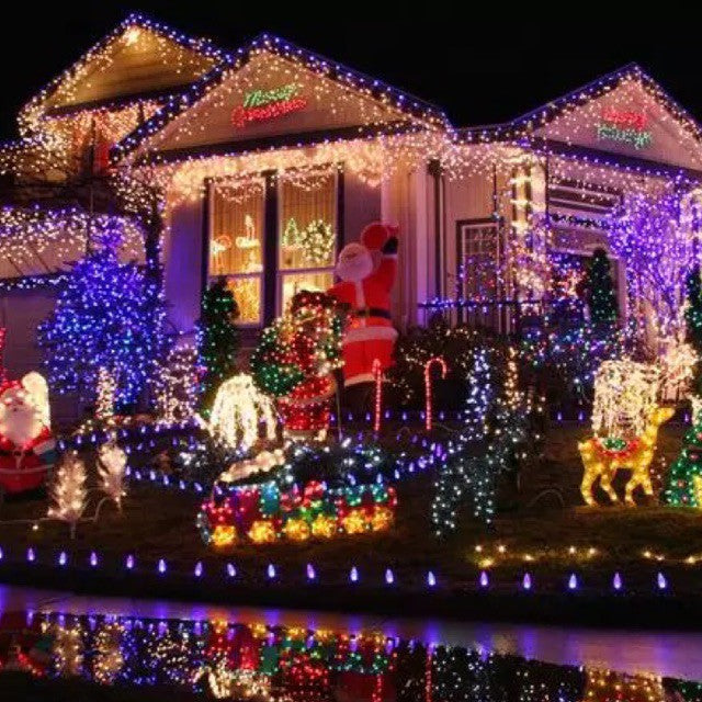 ZXD 10M Christmas Lights decor 100 LED Lights String strip Warm light white colorful for Wedding Home Party Light of outdoor decorations With connector