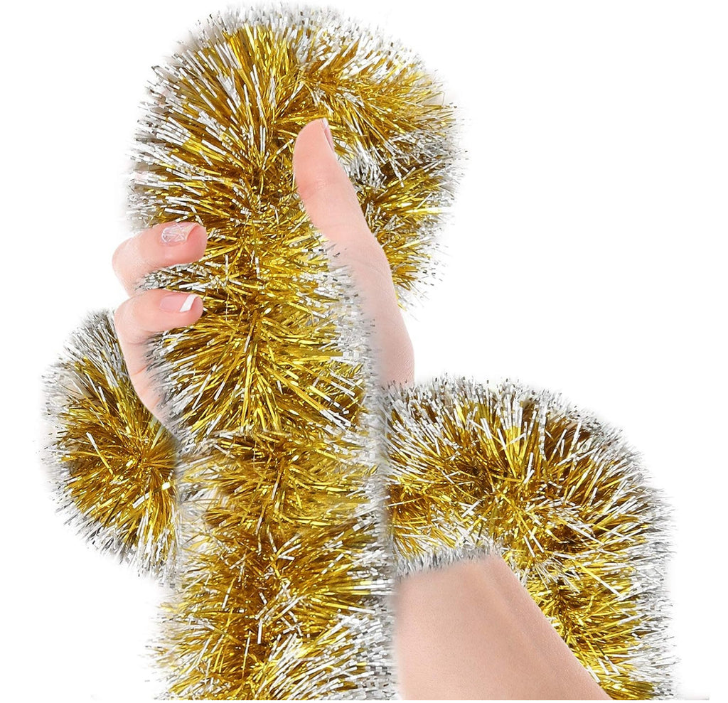 2M Christmas Garland Home Party Wall Door Decor Xmas Tree Ornaments Tinsel Strips with Bowknot Party
