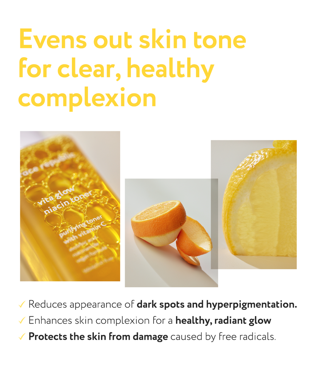 Face Republic Vita Glow Niacin Toner 160mL [Dull Skin, Brightening / Niacinamide 5%] Vegan | Clean Kbeauty Skincare