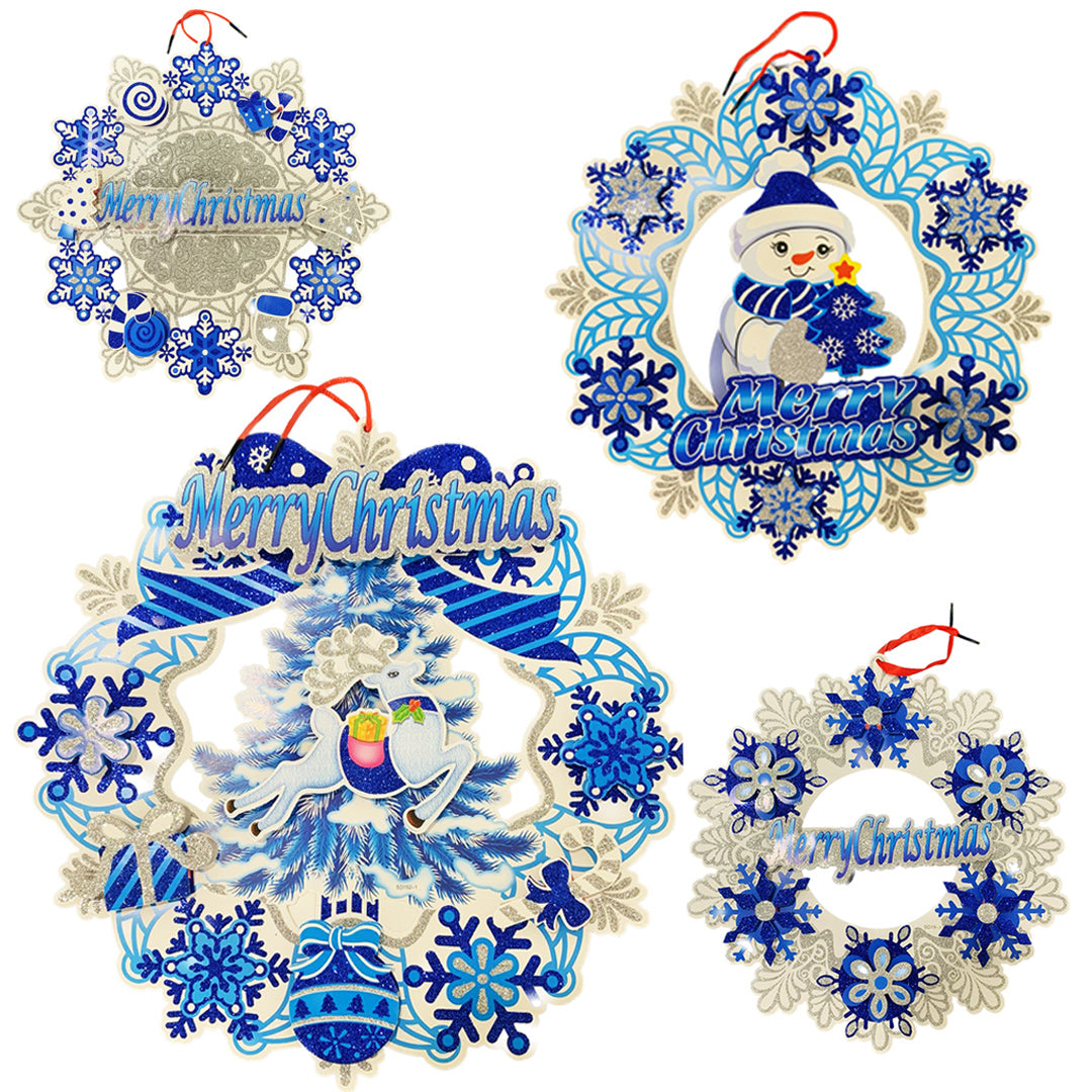 3D window/wall/door/front door hanging decor, Christmas banners,hanging, christmas decorations, santa claus,Christmas Party, DIY