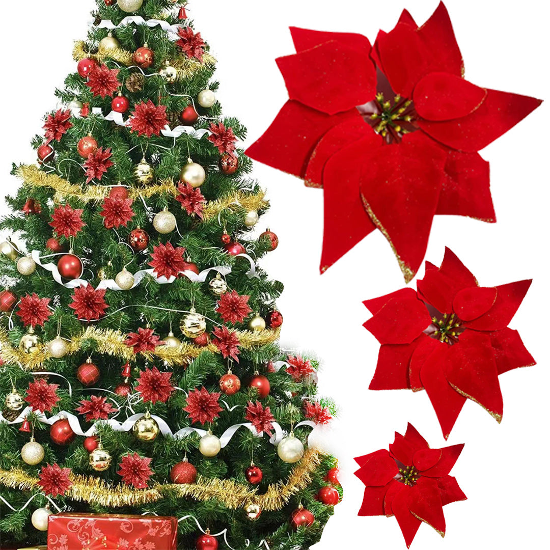 Christmas Flower Various design Christmas flowers Artificial Flowers christmas tree decoration Party,DIY  JVL