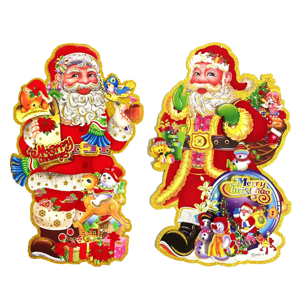 3D window/wall/door/front door hanging decor, Christmas banners,hanging, christmas decorations, santa claus,Christmas Party, DIY
