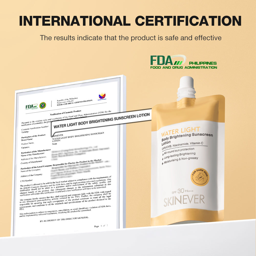 【Buy 1 Take 1】 SKINEVER Water Light Body Sunscreen Lotion Brightening Waterproof Sunblock