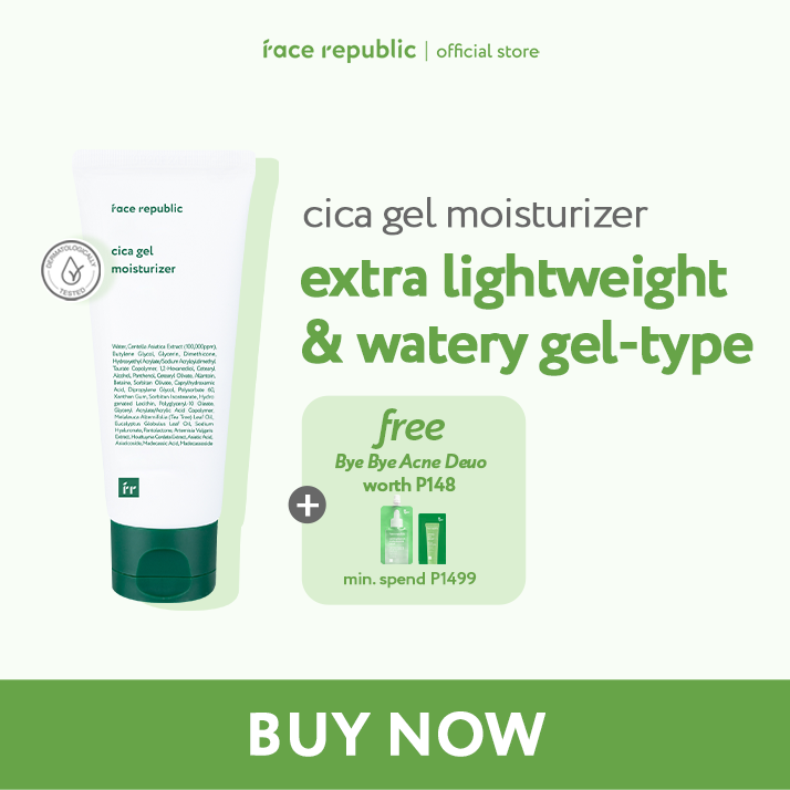 Face Republic CICA Gel Moisturizer 50mL [ Oily, Sensitive Skin, Acne / Tea Tree]  | Clean Kbeauty Skincare