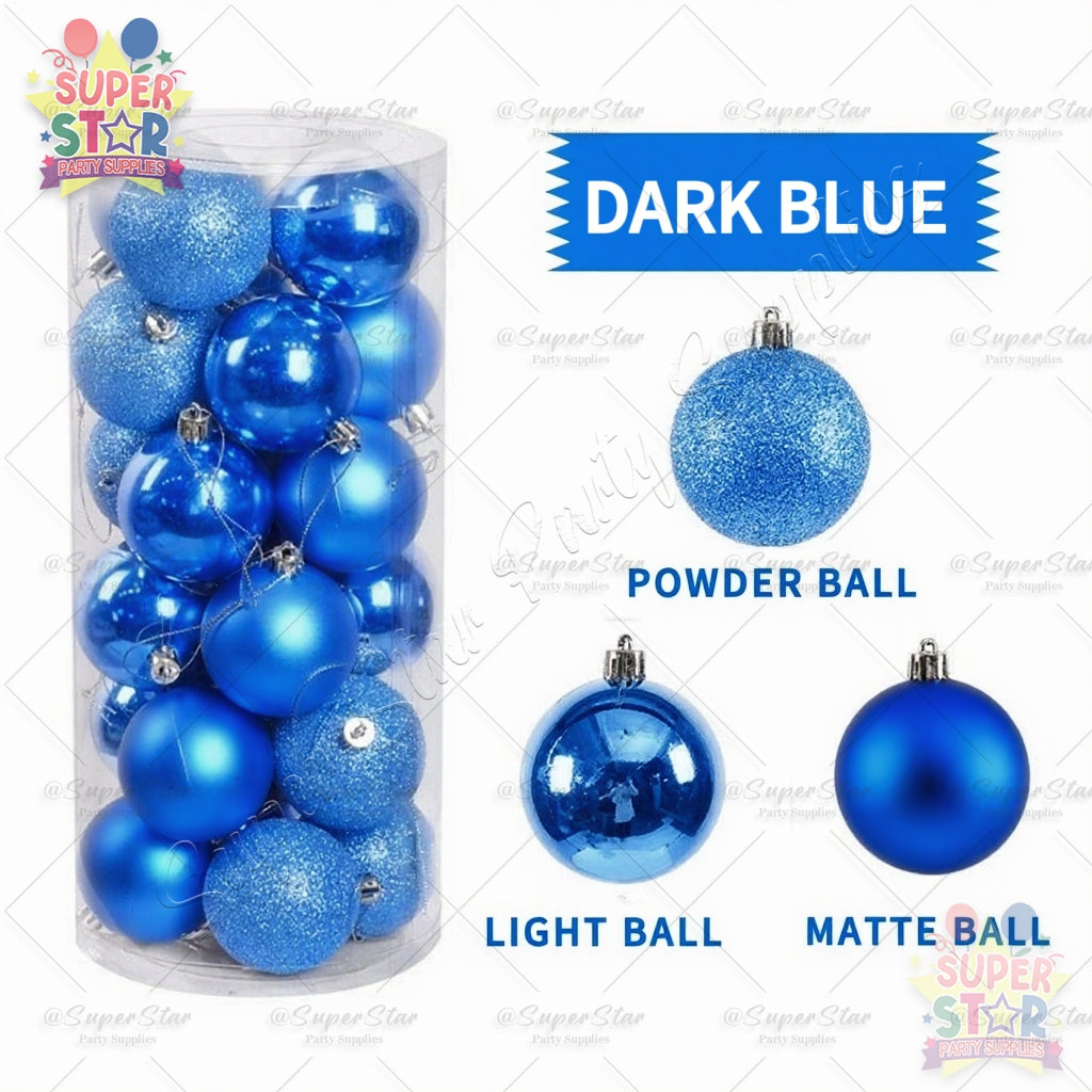3/4/6/8CM Christmas ball decorations Christmas tree shatterproof Christmas tree decoration hanging ball suitable for festive weddings party decorations christmas balls big size decoration for home xmass decoration