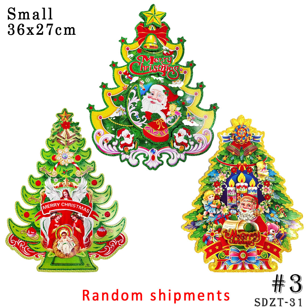 3D window/wall/door/front door hanging decor, Christmas banners,hanging, christmas decorations, santa claus,Christmas Party, DIY