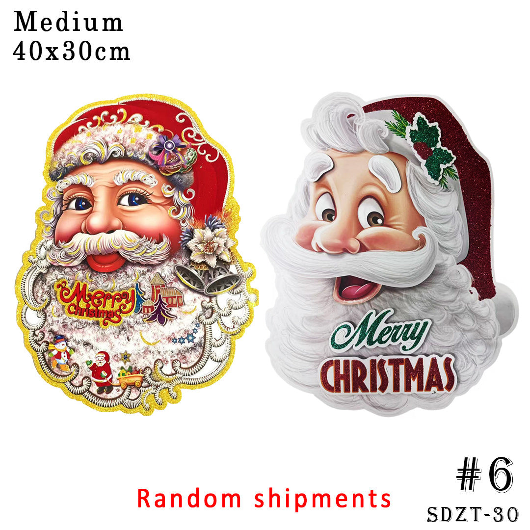 3D window/wall/door/front door hanging decor, Christmas banners,hanging, christmas decorations, santa claus,Christmas Party, DIY