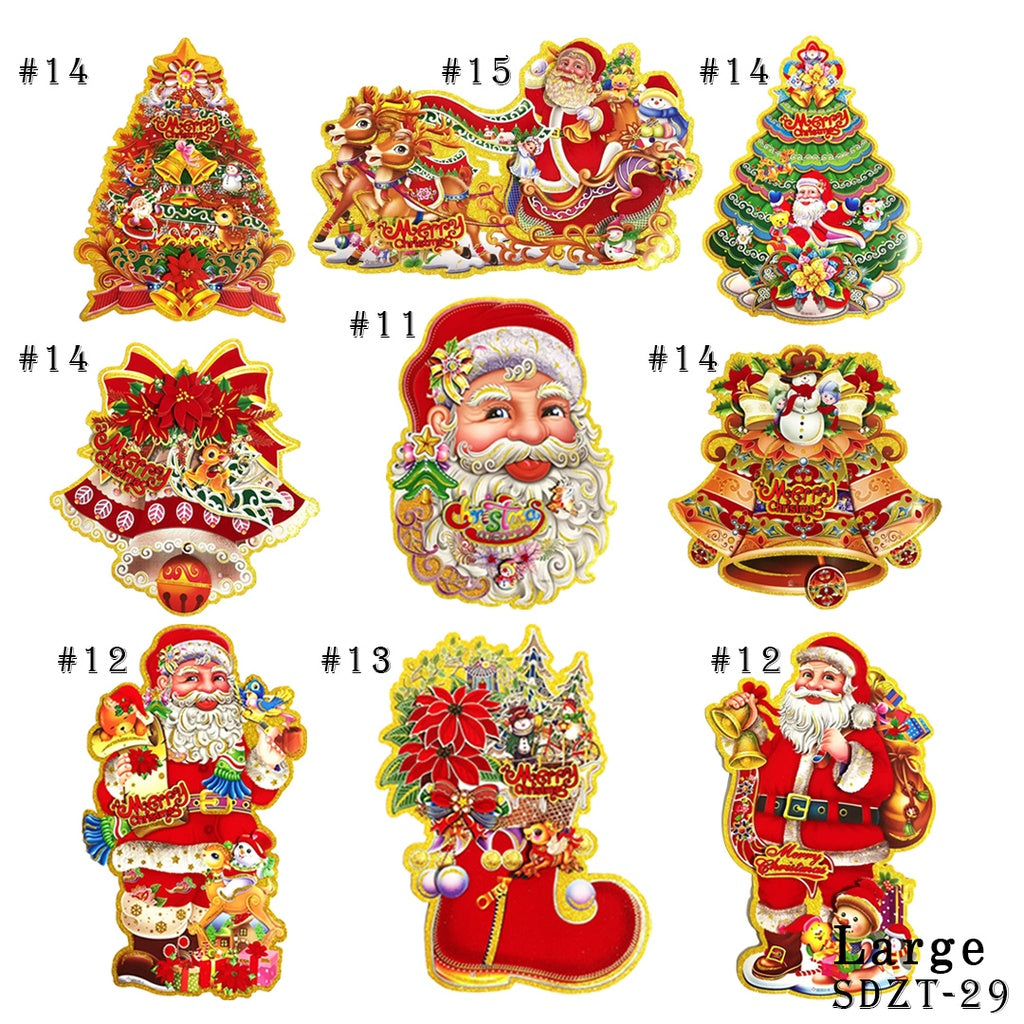 3D window/wall/door/front door hanging decor, Christmas banners,hanging, christmas decorations, santa claus,Christmas Party, DIY