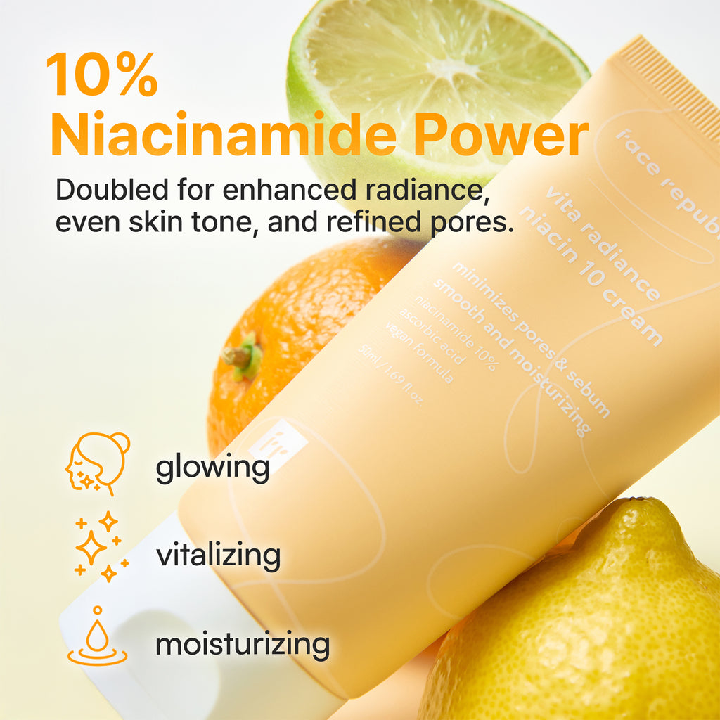Face Republic Vita Radiance Niacin 10 Cream 50mL [Dull Skin, Brightening/Niacinamide 10%, Vegan] | Clean Kbeauty Skincare