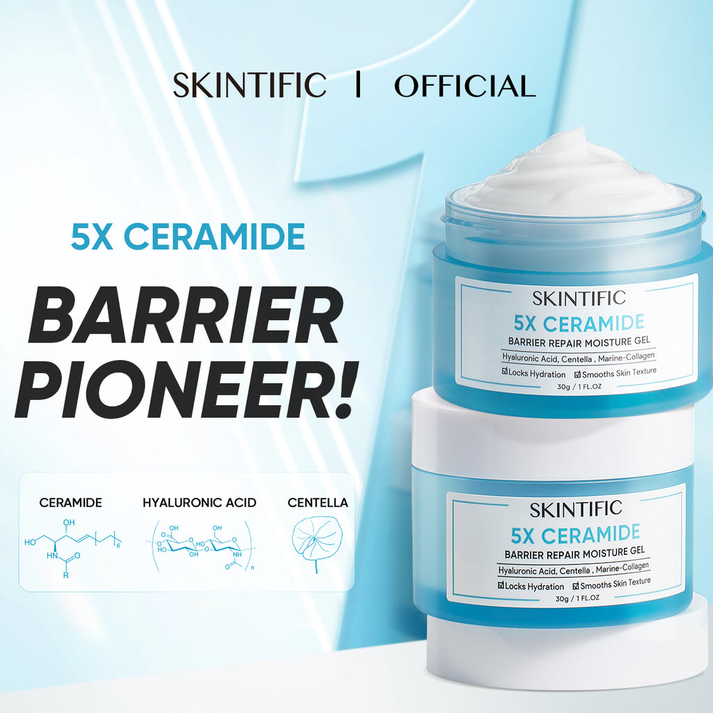 【TOP&HOT】SKINTIFIC OFFICIAL 5X Ceramide Skin Barrier Repair Moisture Gel Moisturizer Cream Face Moisturiser Day Cream