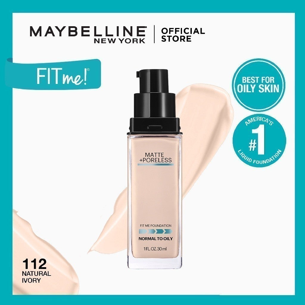 Maybelline Fit Me Foundation 16HR Long-Lasting, Oil Control, Natural Coverage, Matte, SPF22 PA+++