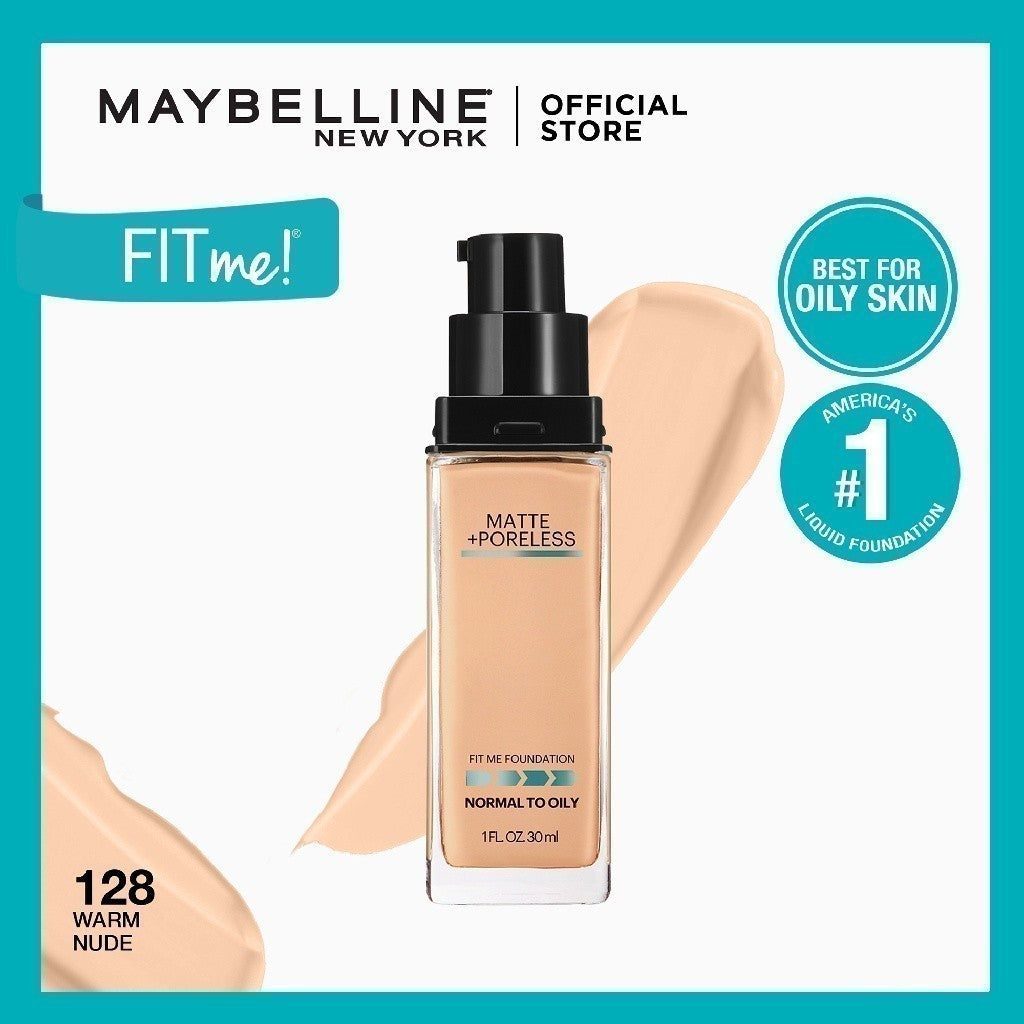Maybelline Fit Me Foundation 16HR Long-Lasting, Oil Control, Natural Coverage, Matte, SPF22 PA+++