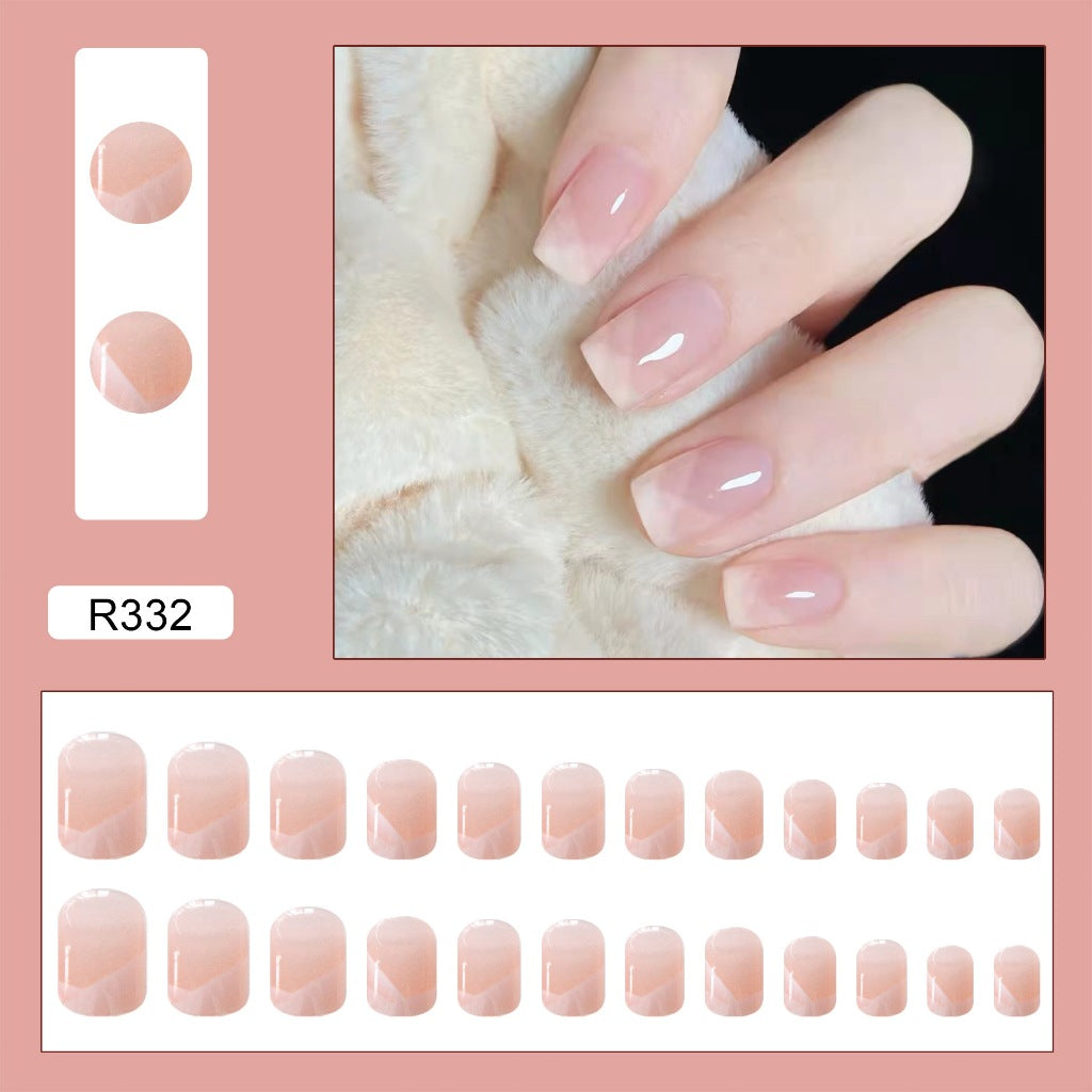 24pcs Removable Fake Nails Wear Paragraph Fashion Manicure Patch False Nail Full Cover Fake Nail